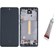 S'82 Samsung Galaxy A52 Uyumlu Ekran Dokunmatik Çıtalı OLED (Siyah) B7000 Yapıştırıcı BZS82