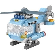 Velora 150 Parça Mikro Bloklar Mavi Helikopter 10+ Yaş