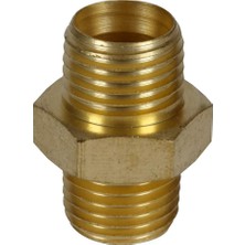 Alyron Store Einhell Çift Taraflı Nipel R1/4" (Kompresör Aksesuarı, Pirinçten, Tüm 1/4" Dış Dişli Basınçlı Hava Bağlantılarına Uygun) - 4139620