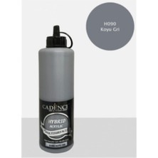 Velora Cadence Hybrid Multisurface Akrilik Boya, 500 Ml, H090 Koyu Gri