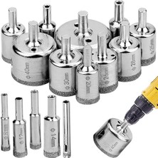 Alyron Store Parça Fayans Delik Açma Seti, Elmas Karot Matkap Ucu, Cam, Fayans, Porselen, Mermer, Granit Için Elmas Delik Açma Testeresi - 6 mm Ila 50 mm