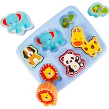 Velora Dede Hayvan Figürlü Şekil Eşleştirme Oyuncağı, Soft Shape Sorter, 7 Parça, 12 Ay+