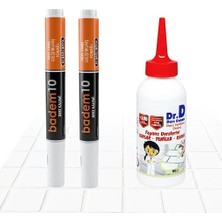 Alyron Store Set) Derz Kalemi Derz Dolgu Yenileme Hızlı Kuruyan Su Bazlı Kokusuz Kalıcı Fayans Yenileme Kalem