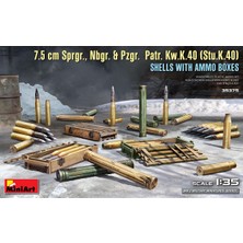 Velora Miniart 35375 1:35 7.5 cm Sprgr., Nbgr. & Pzgr. Patr. Kw.k.40 (Stu.k.40) Mermiler ve Cephane Kutuları