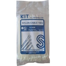 Alyron Store Cırt Kelepçe 142X2,5 100'LÜ Paket Yüksek Dayanıklılık, Çok Amaçlı Naylon Kablo Bağı Beyaz Renk Iç ve Dış Mekan Kullanımı