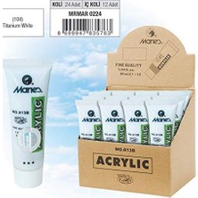 Velora Maries Akrilik Boya Tıtanıum Whıte 30 ml 104 813B 12 Li (1 Paket 12 Adet) MRMAR0224