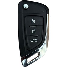 Velora Autohan Keys Universal Bmw Tipi Kumanda Kabı, 3 Buton, Flip Anahtar Kasası