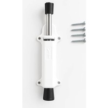 Alyron Store Kapı Stoperi, 4 Vida Dahil, Dayanıklı Metal, Kolay Montajlı, Modern Tasarımlı Kapı Tutucu, Estetik ve Ergonomik Iç Mekan Aksesuarı (Beyaz)
