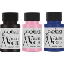 Velora Cadence Leather Vogue Deri Boyası 3'lü Set, Pembe-Siyah-Mavi, 50ML