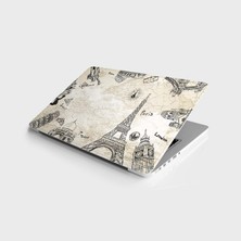 Velora Laptop Sticker Notebook Pc Kaplama Etiketi World Paris