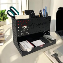 Velora Atatürk Temalı Kalemlik Masaüstü Organizer Model 2 Siyah