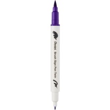 Velora Pentel Brush Sing Pen Twin Çift Taraflı Fırça Uçlu Kalem Mor