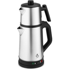 Velora King K736 Arvella Çay Makinesi | 1,8l Su Haznesi, 0,8l Çelik Demlik, 1500W
