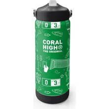 Velora Coral High 650 ml Erkek Çocuk Yeşil Futbol Baskılı Çelik Suluk/matara (Pipetli) 38329