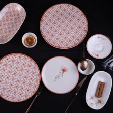 Velora Aryildiz Aryıldız Lucia Red 6 Kişilik 32 Parça Kahvaltı Takımı