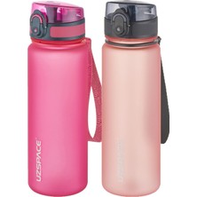Velora Uzspace 2'li Tritan Matara Seti 500 ml 14 Farklı Renk Seçeneği Fiftyfifty Pembe-Pudra