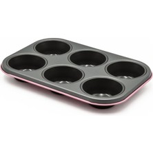 Velora Aryıldız 6'lı Muffin Kalıbı Pembe