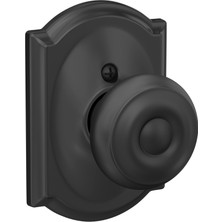 Velora Schlage Lock Company Schlage Topuz Camelot Trim Dönmeyen Kilit, Mat Siyah (F170 Geo 622 Cam)