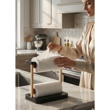 Velora Coverest Mutfak Kağıt Havlu Organizer, 28.5X18X27.7 Cm, Siyah