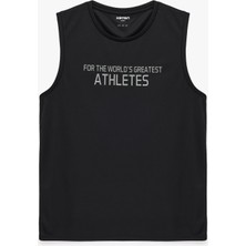 Velora Regular Fit Kolsuz Bisiklet Yaka Baskılı Spor Atlet