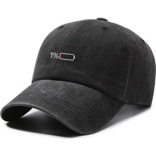 Velora Valkyrie Low Battery Şapka Unisex Vintage Pamuk Ayarlanabilir Baseball Cap Minimal Tasarım Şapka