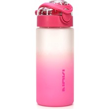 Velora Telvesse Su Matarası Tritan Geniş Ağız Su Şişesi Gradyan Spor Matarası Suluğu Bpasız 500 ml Pembe 0109