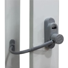 Velora Bijutek Penkid Çelik Halatlı Kablolu Pvc Pencere Emniyet Çocuk Güvenlik Kilidi 7 Adet (Gri)