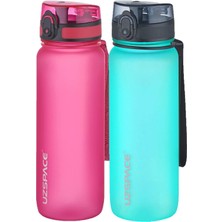 Velora Uzspace 2'li Tritan Matara Seti 800 ml 14 Farklı Renk Seçeneği Fiftyfifty Pembe-Buzmavisi