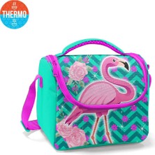 Velora Coral High Renkli Flamingo Beslenme Çanta (Thermo) 11835
