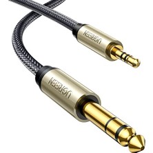 Velora Ugreen 3,5 mm Jak, 6,35 mm Jak Kablosu, Aux Adaptörü, Stereo Ses Kablosu, Dijital Arayüz Enstrüman Kablosu, Gitar, Mikser, Mikrofon, Kayıt Cihazı, Mikser, Amplifikatör Vb. Için Destekler (2 M)