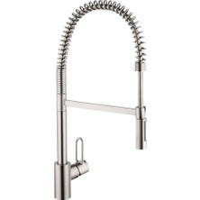 Velora Hansgrohe Talis Loop Mutfak Bataryası 1 Saplı Paslanmaz Çelik Görünümlü, 04700805