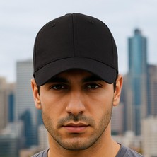 Velora Perlotus Erkek Siyah Beyzbol Kep Şapka Klasik Unisex Spor Şapka Yazlık Günlük