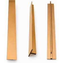 Velora Özen Düz Bronz Metal Çekmece Kulpu 224 mm Mobilya Dolap Kapak Kulp Mutfak Banyo Vestiyer Kulbu