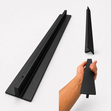 Velora Özen Düz Mat Siyah Metal Çekmece Kulpu 160 mm Mobilya Dolap Kapak Kulp Mutfak Banyo Vestiyer Kulbu