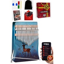 Velora Midex KLX-510 Hakiki Ağaç Geyik Desenli Kalimba 17 Tuşlu