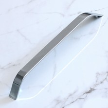 Velora BADEM10 Volga Krom Metal Kulp 224 mm 22.4 cm Mobilya Çekmece Mutfak Dolabı Dolap Kulpları Kapak Kulpu Kulbu