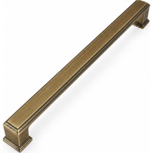 Velora Ametist 224 mm (22,4 Cm) Mat Antik Sarı Metal Dolap Çekmece Mobilya Kulpu Avangart Dolap Kulbu Kulp