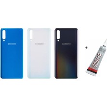 Defne Store Samsung A50 A505 Uyumlu Arka Batarya Pil Kapağı Siyah (B7000 15 ml Yapıştırıcı) Dfnbez