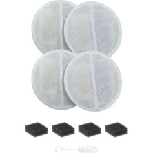 Velora Xenon Smart Kedi Köpek Su Pınarı Filtre Seti X8655-X8656 Uyumlu | 4 Karbon + 4 Sünger + Fırça X8811