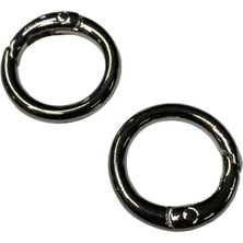 Velora Metal Yaylı Papağan Çanta Halkası 1 Çift Gümüş 2cm