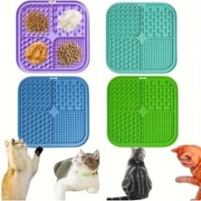 Velora Köpek ve Kedi Için Yavaş Yeme Katı Gıda ve Sıvı Yeme Kabı ve Yalama Matı 1 Adet 20X20