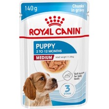 Velora Royal Canin Medium Puppy Gravy Yavru Köpek Yaş Sı 140 gr x 10 Adet