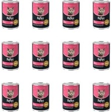 Velora Plus Pate Içinde Et Parçacıklı Somonlu Yavru Kedi Konservesi 395 gr (12 Adet)