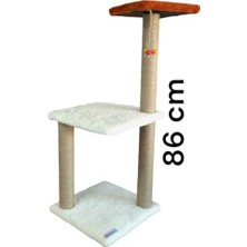 Velora 86CM Uzun Boy Iki Katlı Boncuklu Kedi Tırmalama Tahtası
