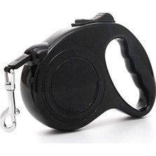 Velora Köpekler Için Premium 5 Metre Tuş Kontrollü Makaralı Tasma Kayışı - Dayanıklı, Ayarlanabilir 5 mt (Siyah)
