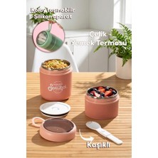 Velora Porsima 66720 Yemek Termosu Çelik Yemek Termosu Lunch Box Taşınabilir Yemek Kabı Termos -Pembe