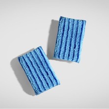 Velora Silva Essentials Bulaşık Süngeri Ikili Set 14 x 9 cm - Çift Dokulu, Lacivert Yüz Kurumuş Kalıntıyı Söker, Mavi Ultrafiber Yüz Cam ve Porseleni Çizmeden Parlatır, Çabuk Kurur, Antibakteriyel, 2 Adet