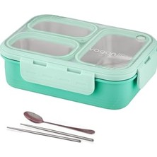 Velora Vagonlife Lunch Box 620 ml Tek Kat Üç Bölmeli Metal Kaşıklı Yeni Nesil Sefer TASI-FFLBOX7097