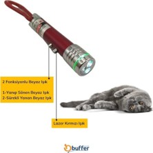 Velora 3 Fonksiyonlu Kırmızı Beyaz Işıklı LED Lazer Kedi Köpek Oyuncak Anahtarlık