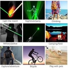 Velora Laser Pointer USB Şarjlı 5 Km Menzilli Yüksek Güçlü ve Kaliteli Yeşil Lazer